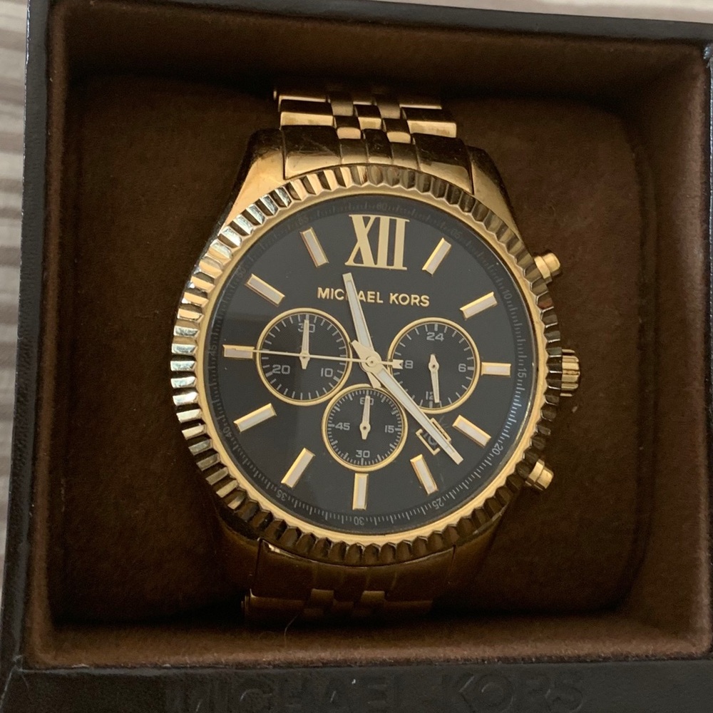 Michael Kors Gold watch w/black face
